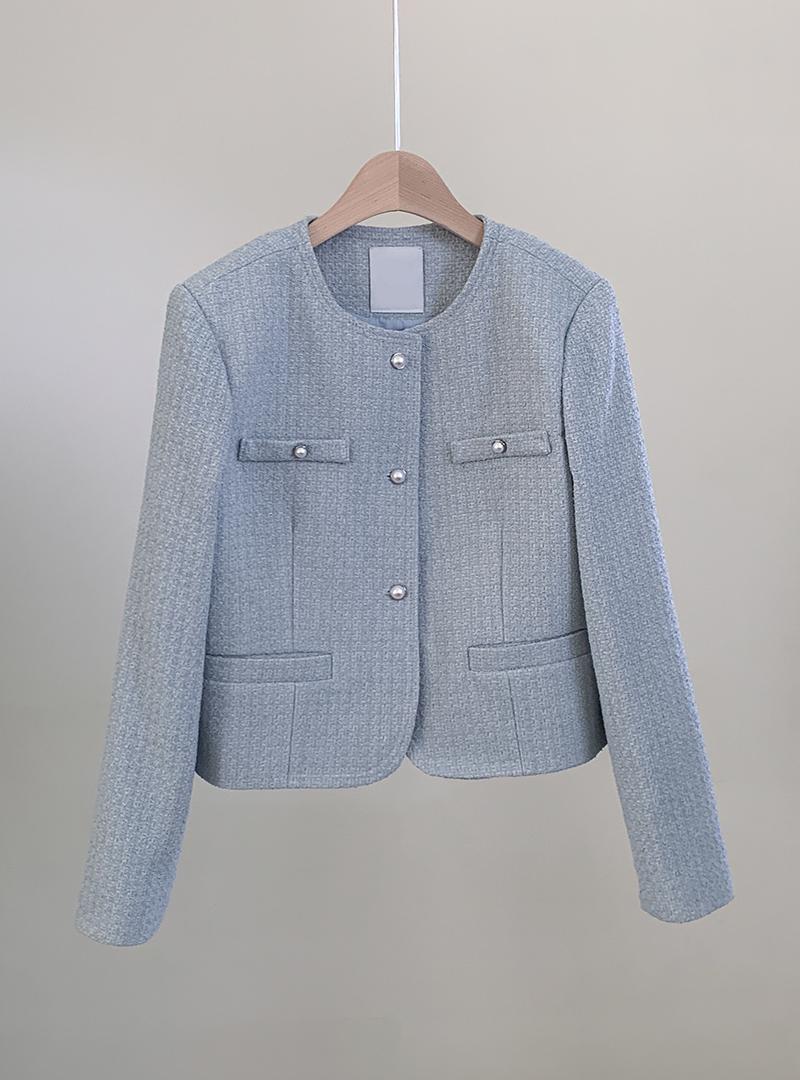 알레나 진주 트위드 자켓