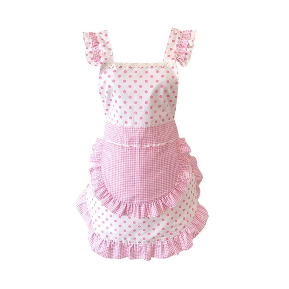 핑크 레이스 메이드 앞치마