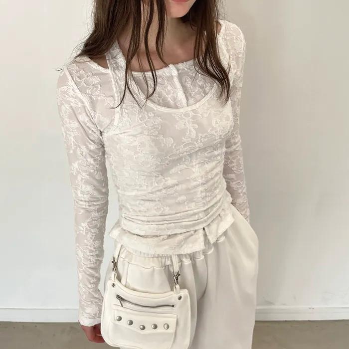Floral Cardigan & Tank Set (White)