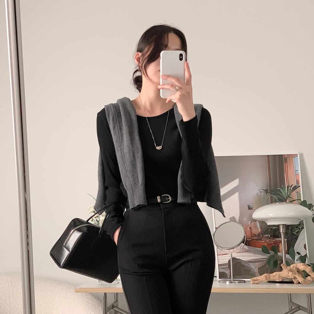 브리드 U 립 티셔츠 (블랙), (free)