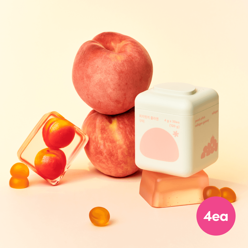 복숭아 과즙젤리 피치핏치 콜라겐구미(120구미/피쉬콜라겐) 4입