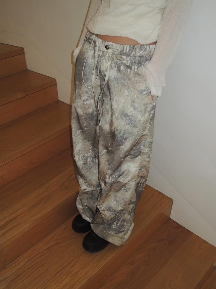 Military Paint Banding Wide Pants (밀리터리 페인트 밴딩 와이드 팬츠)