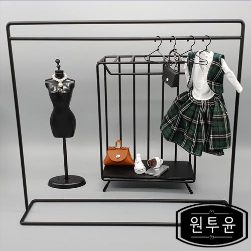 (50종 철제 인형옷 행거+옷걸이) 미미 쥬쥬 구체관절인형옷 소품 옷장 가구 돌하우스