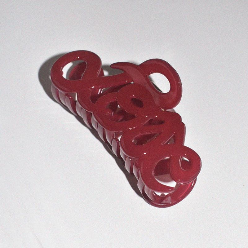 LOVE Claw Pin (Red Wine), 러브 헤어 집게핀 made in France