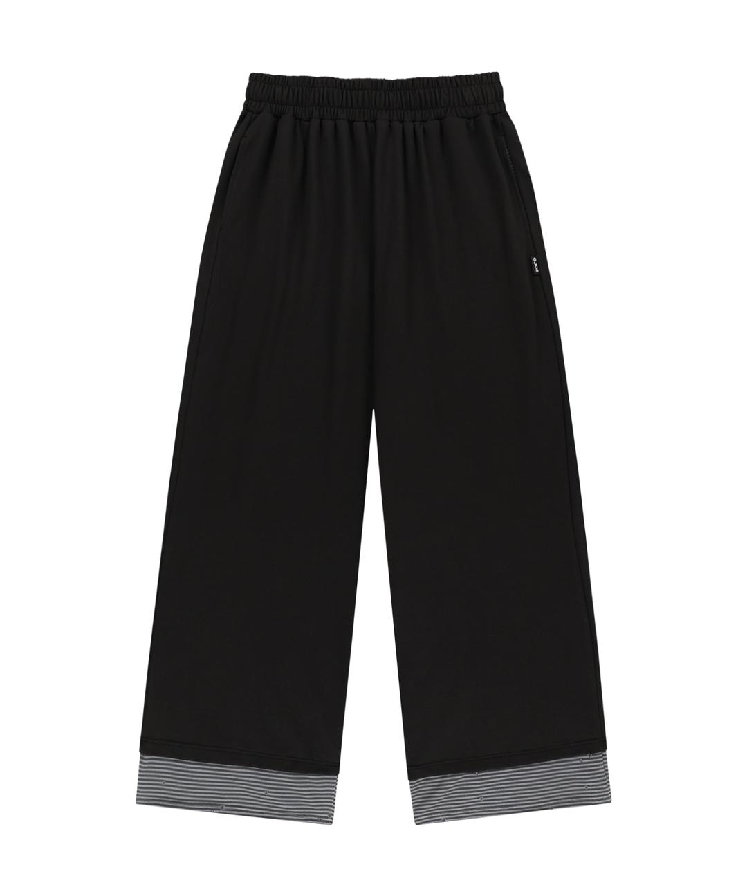 Hotfix Logo Wide Sweatpants / Black