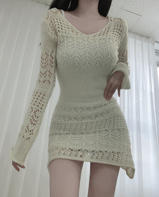 이너set 👗 뜨개 니트 미니 원피스 가을신상