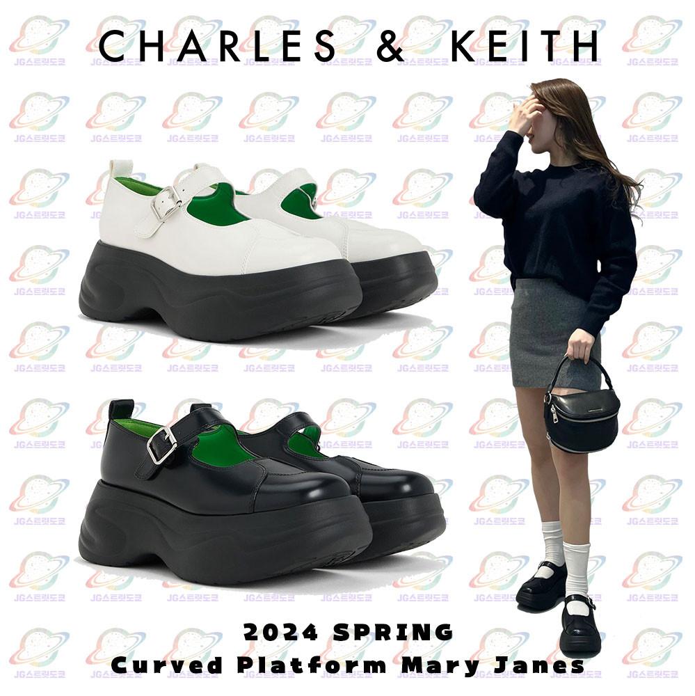 찰스앤키스 Short Sentence x CHARLES & KEITH 커브드 플랫폼 메리 제인 슈즈 구두 24SS