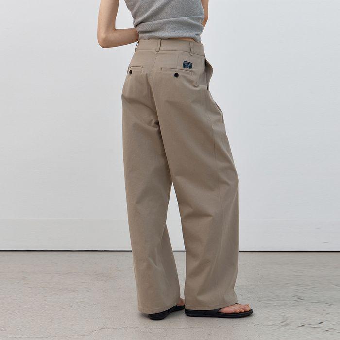 [2차/예약배송][기장선택] Classic cotton slacks (beige)