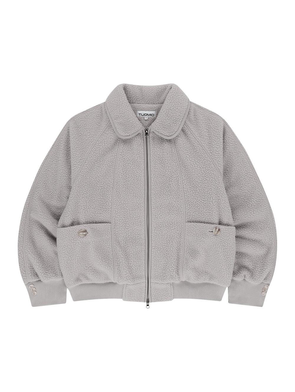 [11/29 예약배송] OVERSIZED FLEECE BOMBER [LIGHT GREY]
