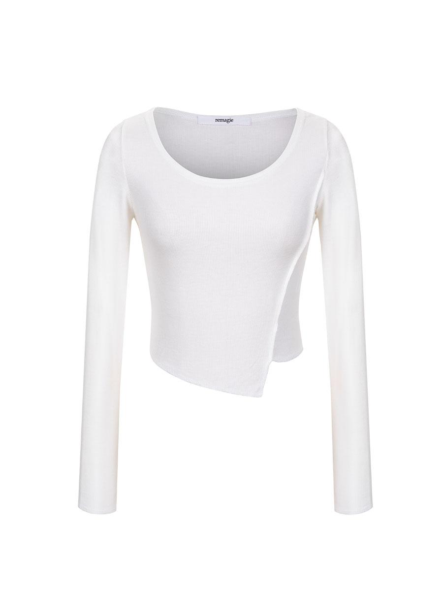 Crop line T-shirt (white)