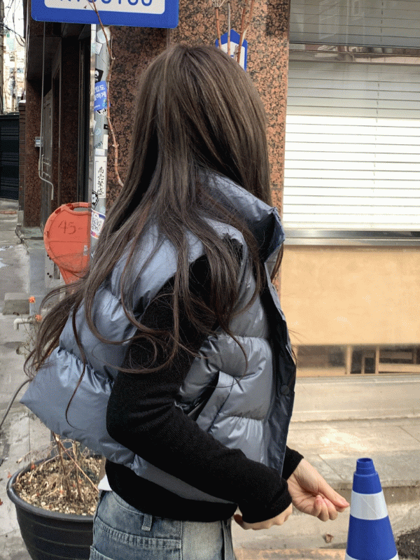 플럼핑 패딩 조끼 (4color)