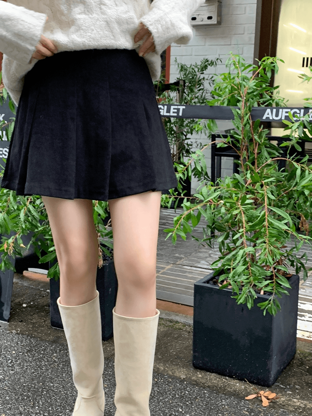 보니밤 코듀로이 플리츠 스커트 (3color/3size)