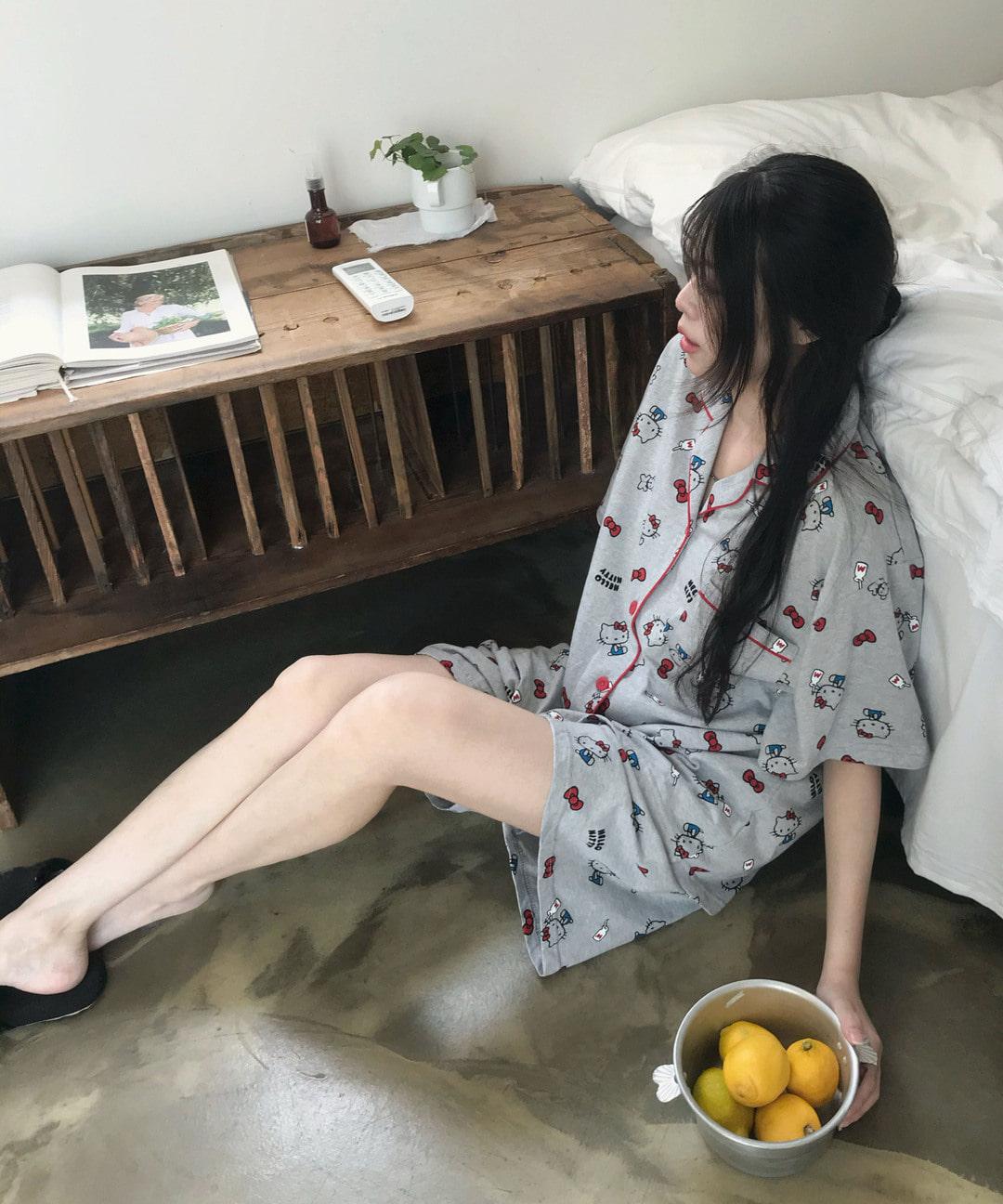 코이브 산리오정품) 헬로키티 반팔 잠옷