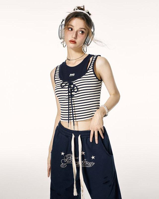 I'MONE 레이어드 스트링 베스트 (2 컬러)