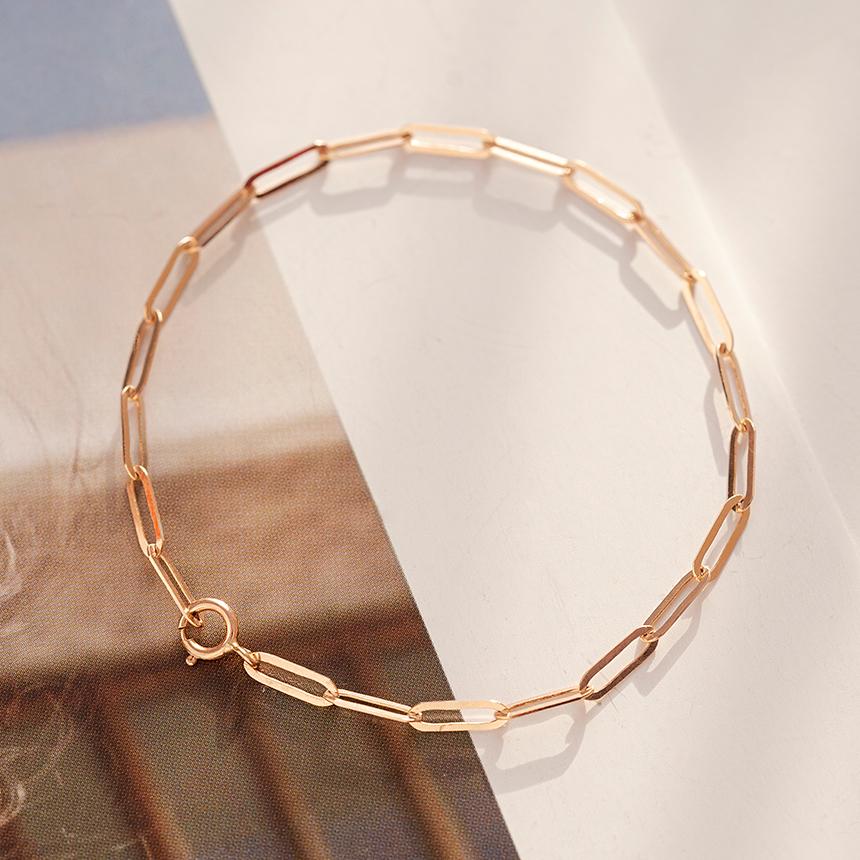 [자체제작] 14k18k 클립 체인 팔찌