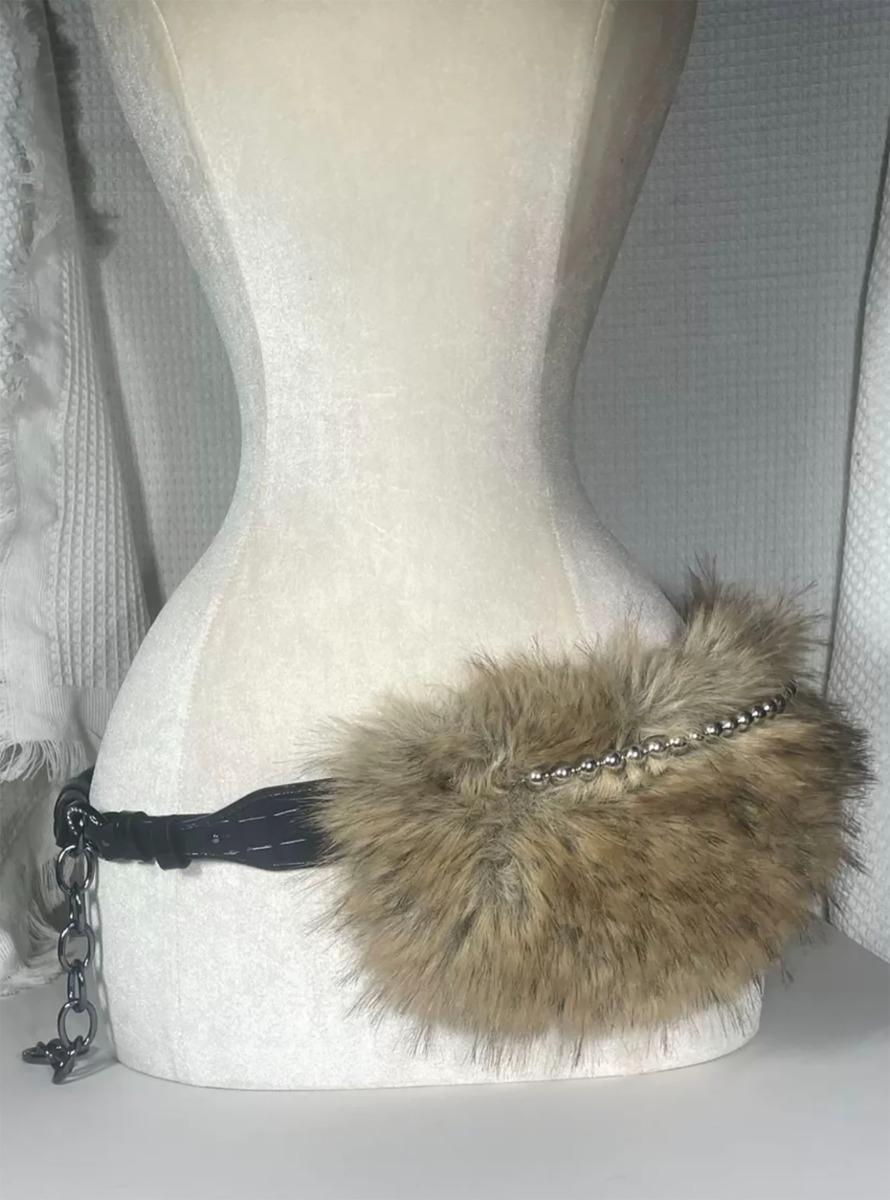 디에어타운 edge fur belt(2 color)