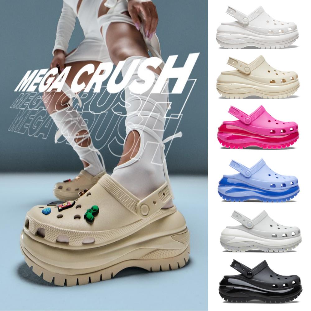 크록스 클래식 메가 크러쉬 클로그 플랫폼 키높이 샌들 슬리퍼 6색상