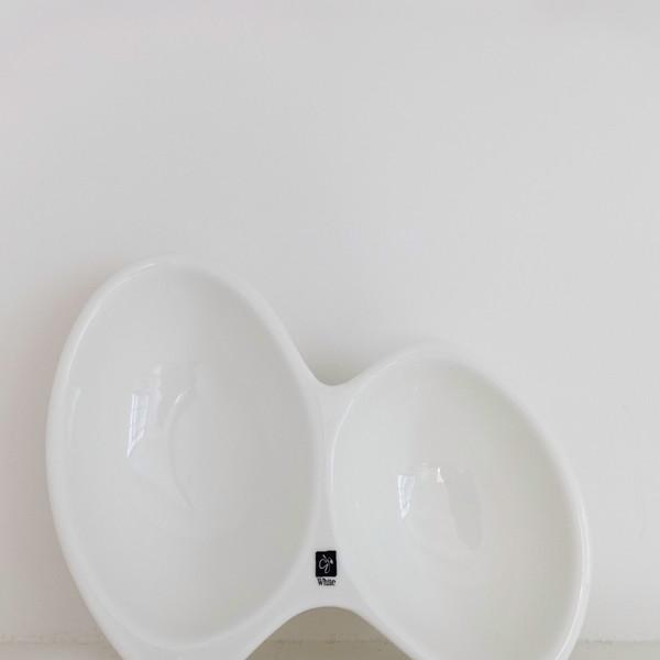 White Line Twin Bowl
