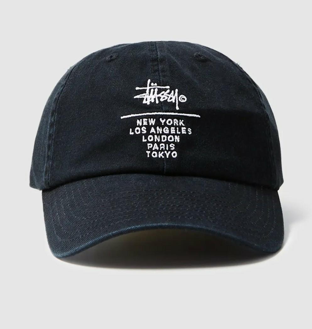 <바로발송>Stussy 스투시 모자 시티 스택 로우 프로 캡 블랙