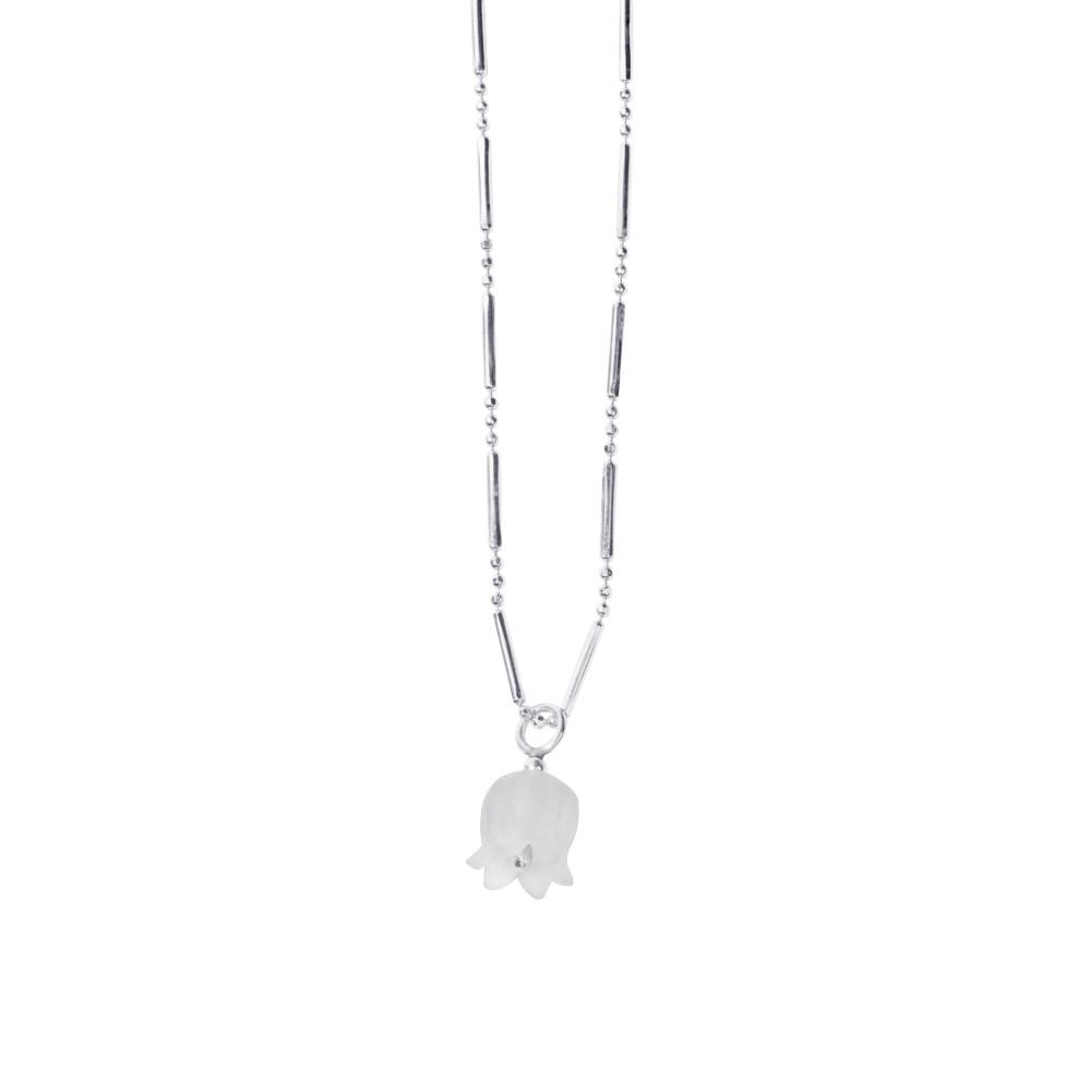 투모로우오브젝트 23FW. misty night. necklace 04. 은방울꽃 레진 실버 목걸이