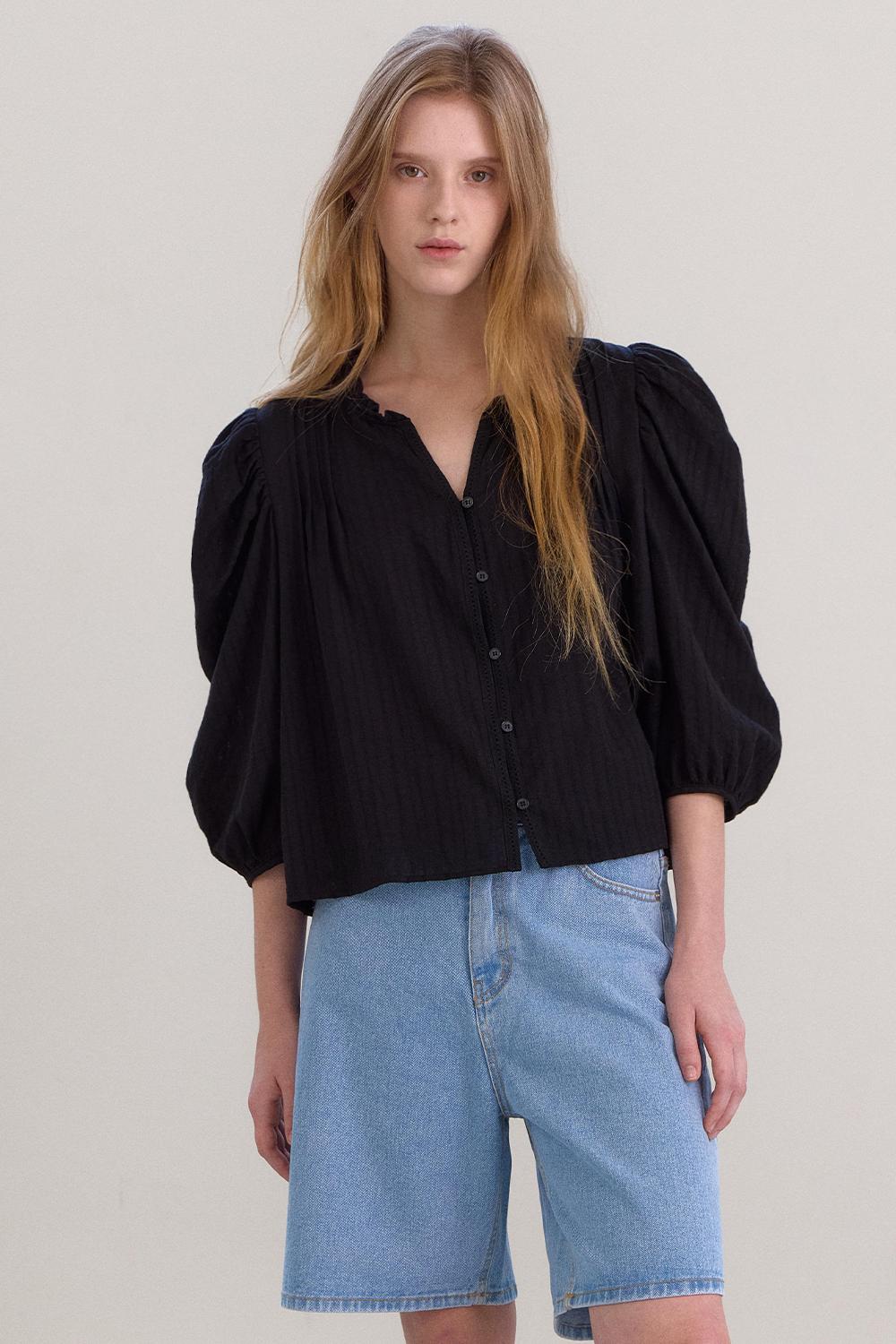 Masella volume blouse_black
