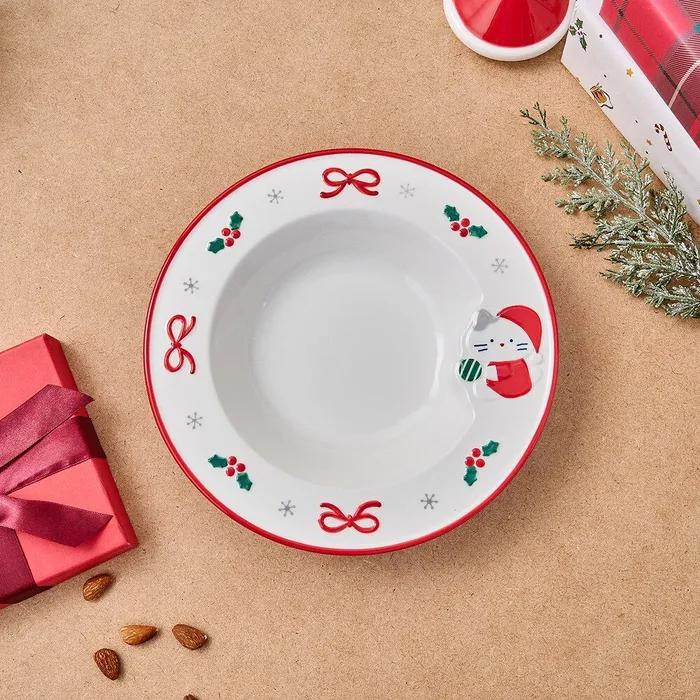 스윗 크리스마스 밀크캣 파스타볼 23cm