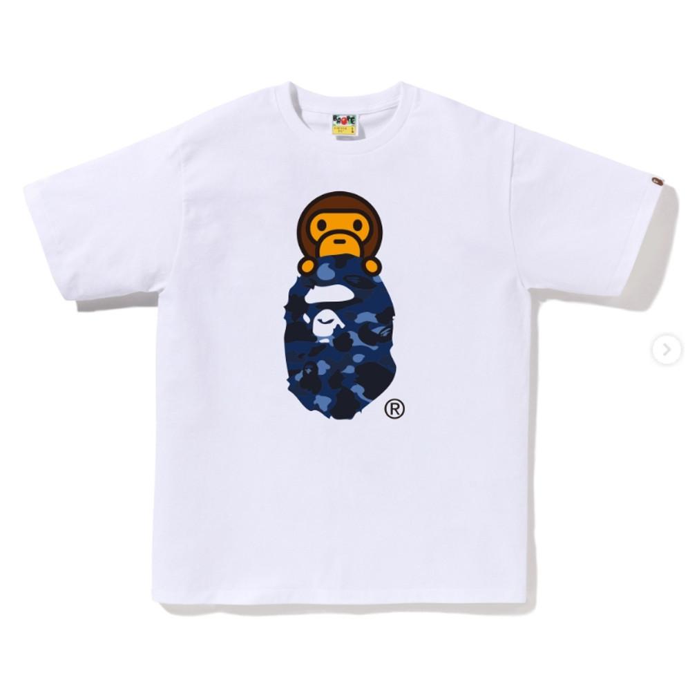 [베이프정품] 반팔티 베이프 컬러 카모 마일로 온 에이프 헤드 티  BAPE COLOR CAMO MILO ON APE HEAD TEE