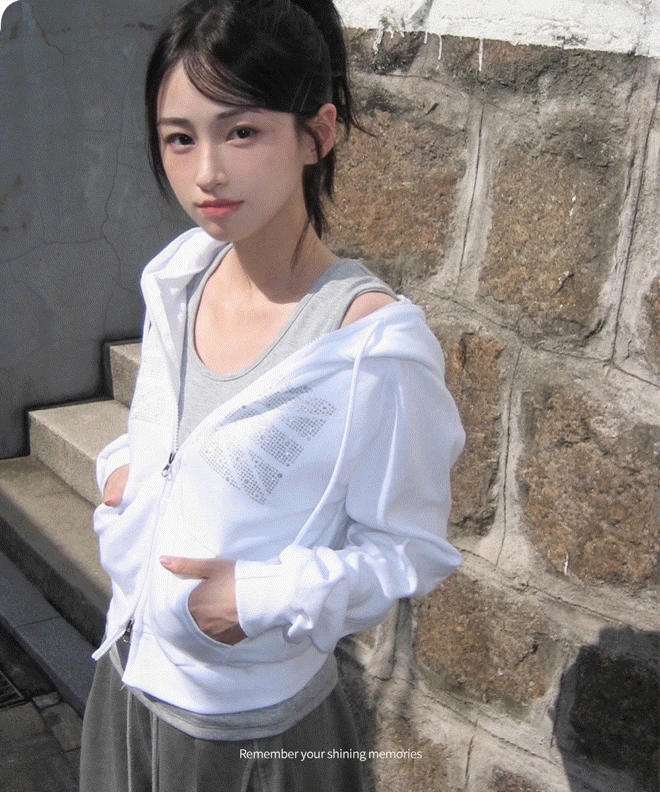 hottie cubic hooded zip-up