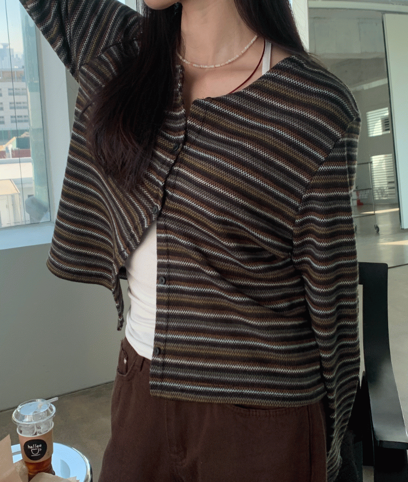 달데 엔케 스트라이프 가디건 (보헤미안,에스닉,여름휴양지가디건)