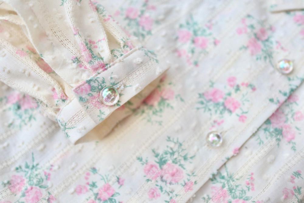 엘레강스 장미 꽃 도비 원단 /2color