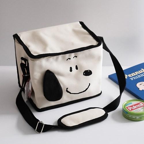 스누피 피너츠 피크닉 도시락 이유식 사각 보온 보냉가방