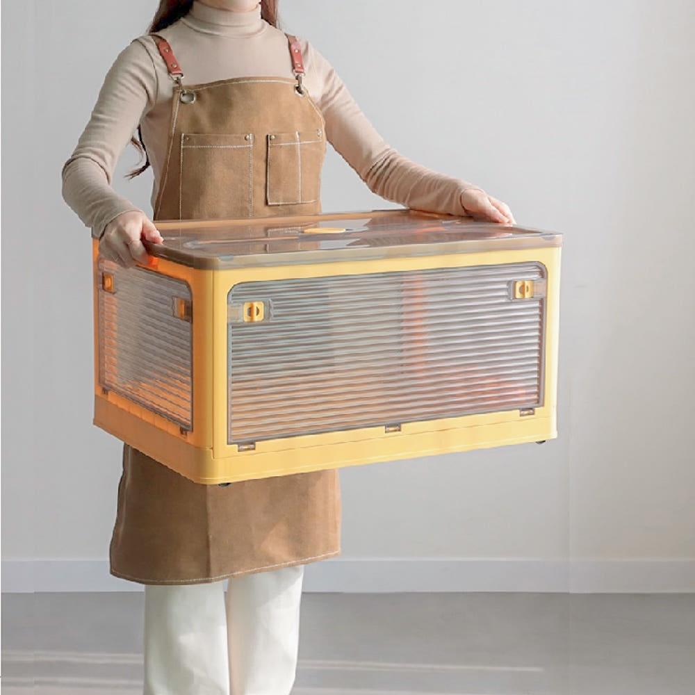 대형 리빙박스 옷 정리함 수납정리함 책 보관함 펜트리 수납함 폴딩박스 56L