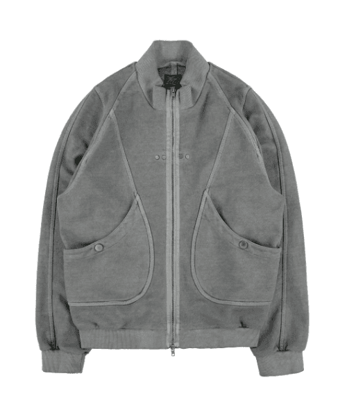 TCM vintage jersey zip-up (charcoal)