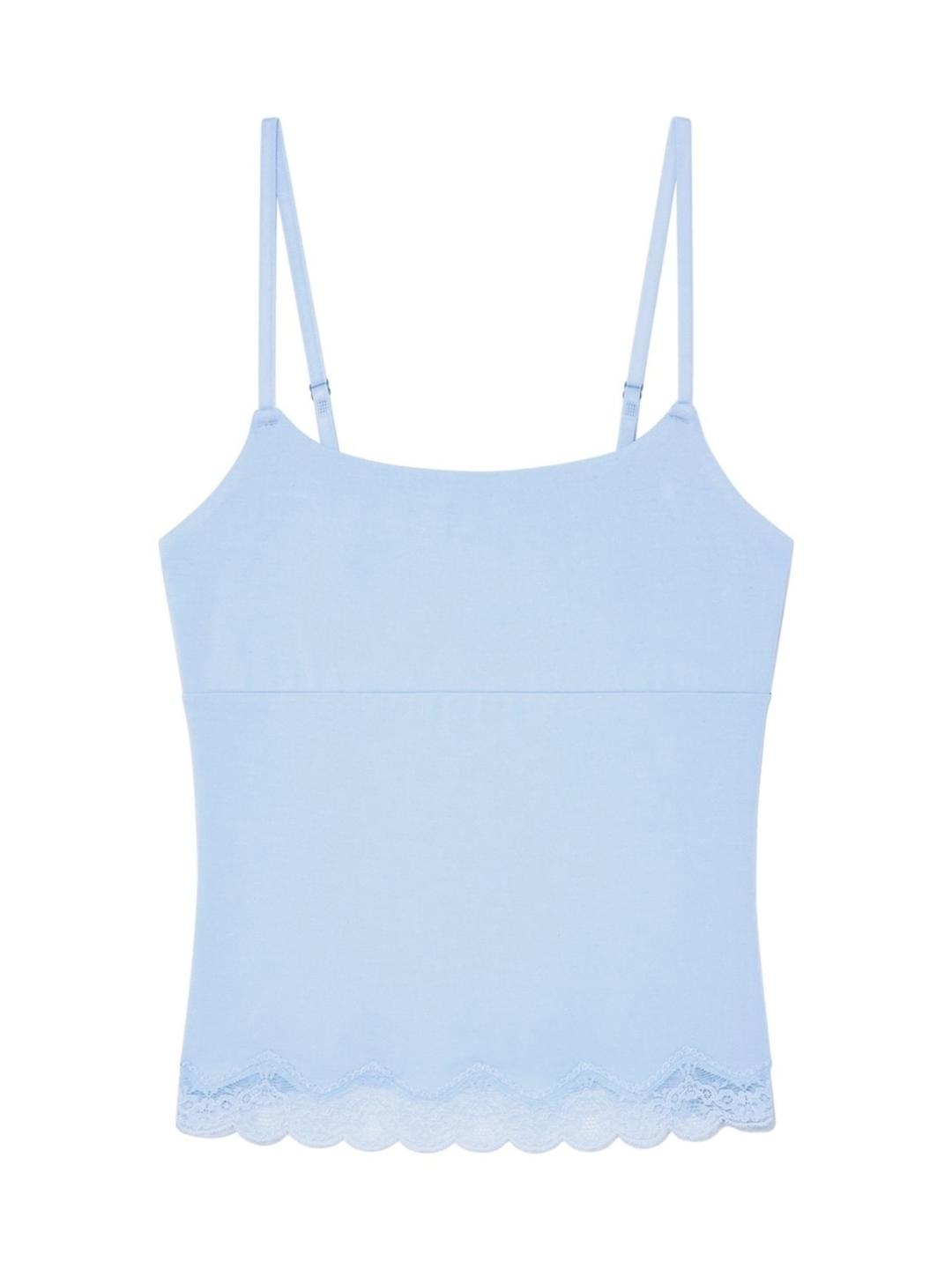 [2/12~] HEART LACE CAMI (BABY BLUE)