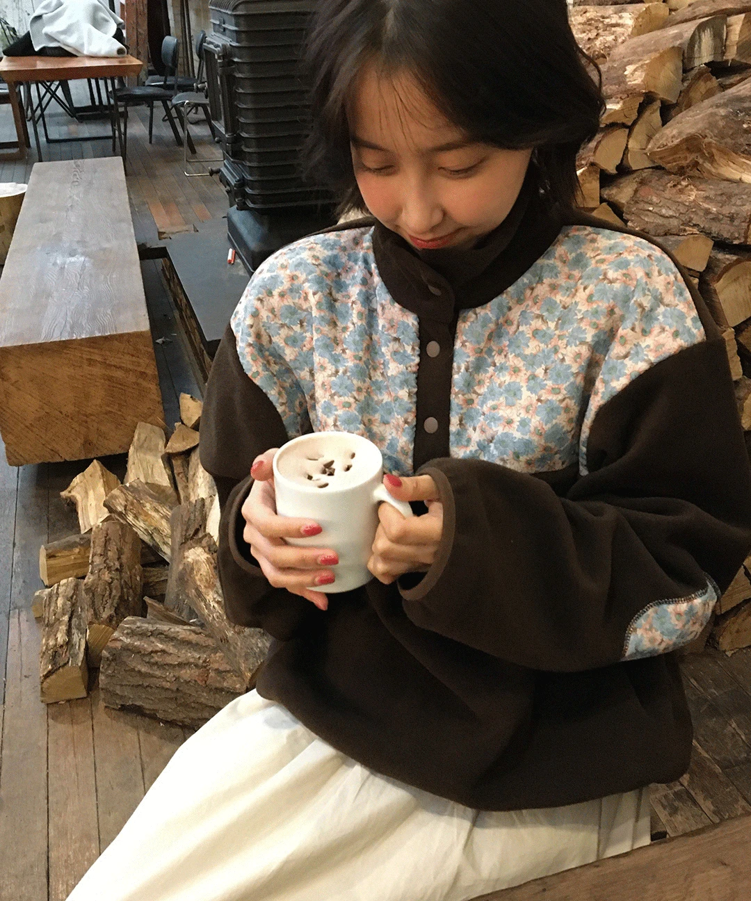 그웬 플라워 후리스