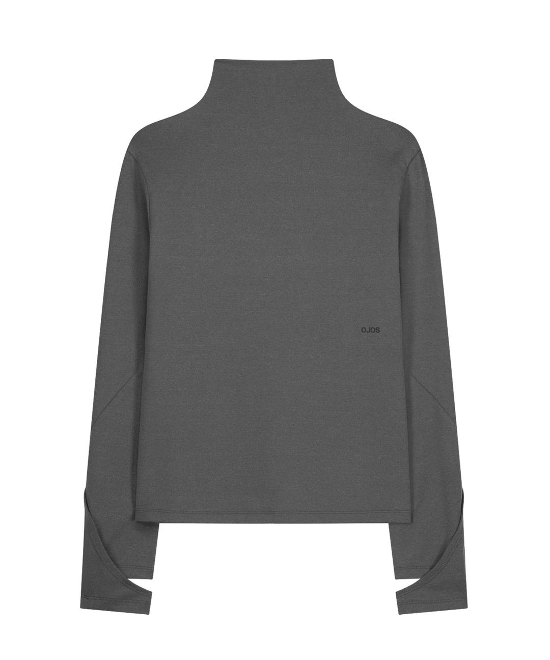 *Preview, 9/23 Open* Mock Neck Tee / Charcoal