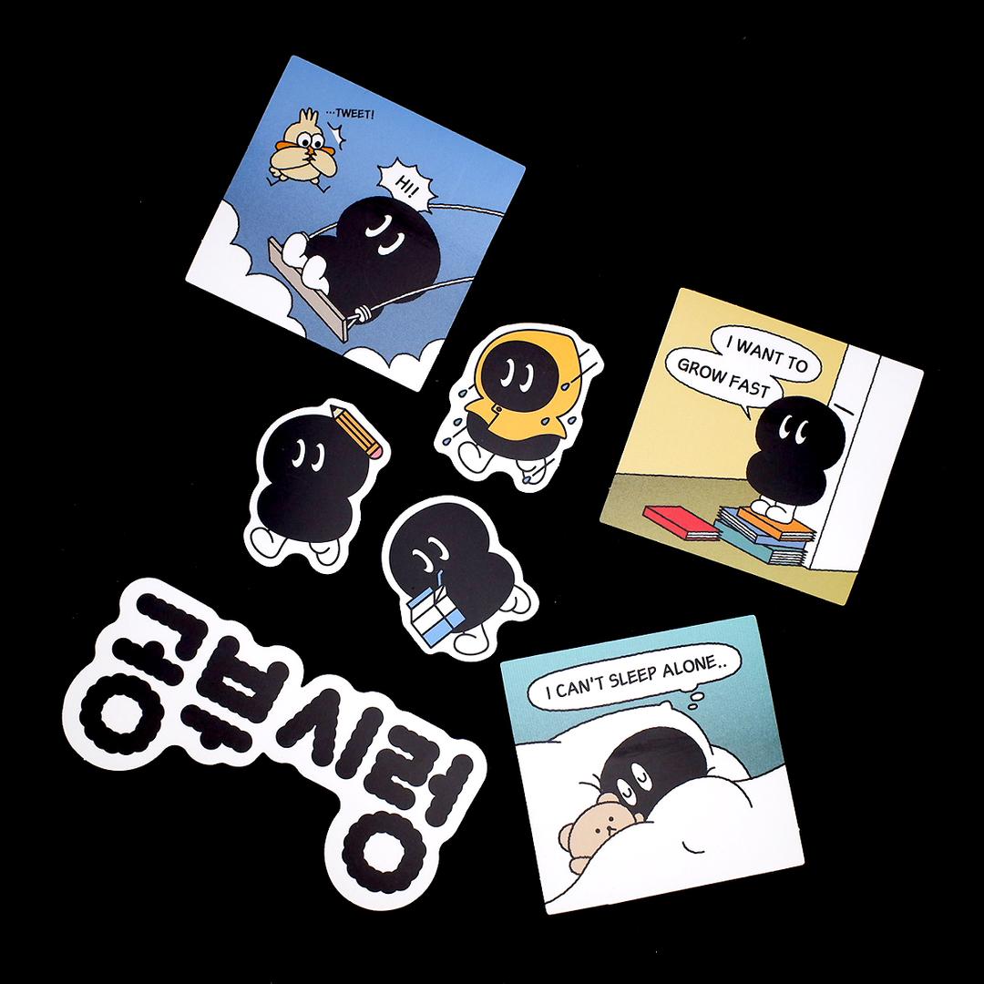 아기물렁이 조각 스티커