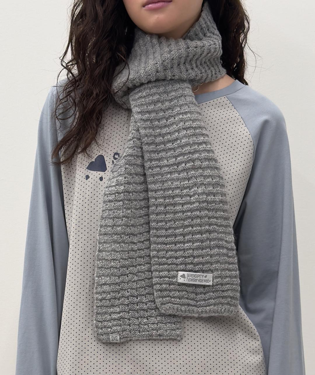 Textured Clean Scarf [Gray]