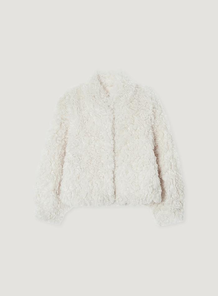 CHARLEE FUR JACKET_CREAM