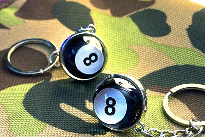 에잇볼 키링 유리 구슬 유니크 아크릴 특이한 귀여운 키링 무채색 에어팟 버즈 키링 소품