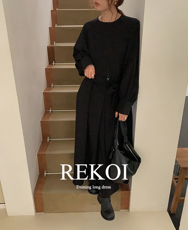 [REKOI MADE] 이브닝 롱 원피스 (2color)