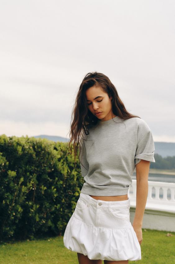 벌룬 미니 스커트