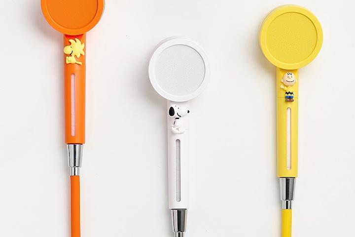 국내제조 스누피 수압상승 필터 컬러샤워기+PVC물때방지 샤워호스