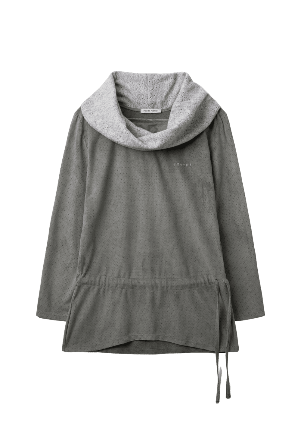 Neck Drape Top / Charcoal