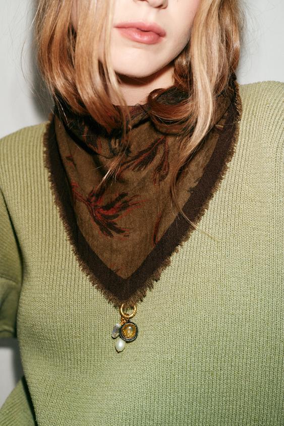 플라워 패턴 반다나