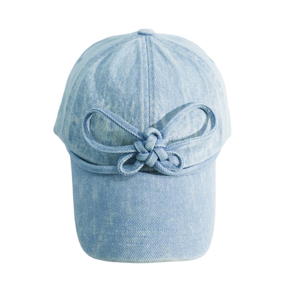 BUTTERFLY KNOT CAP - LIGHT BLUE