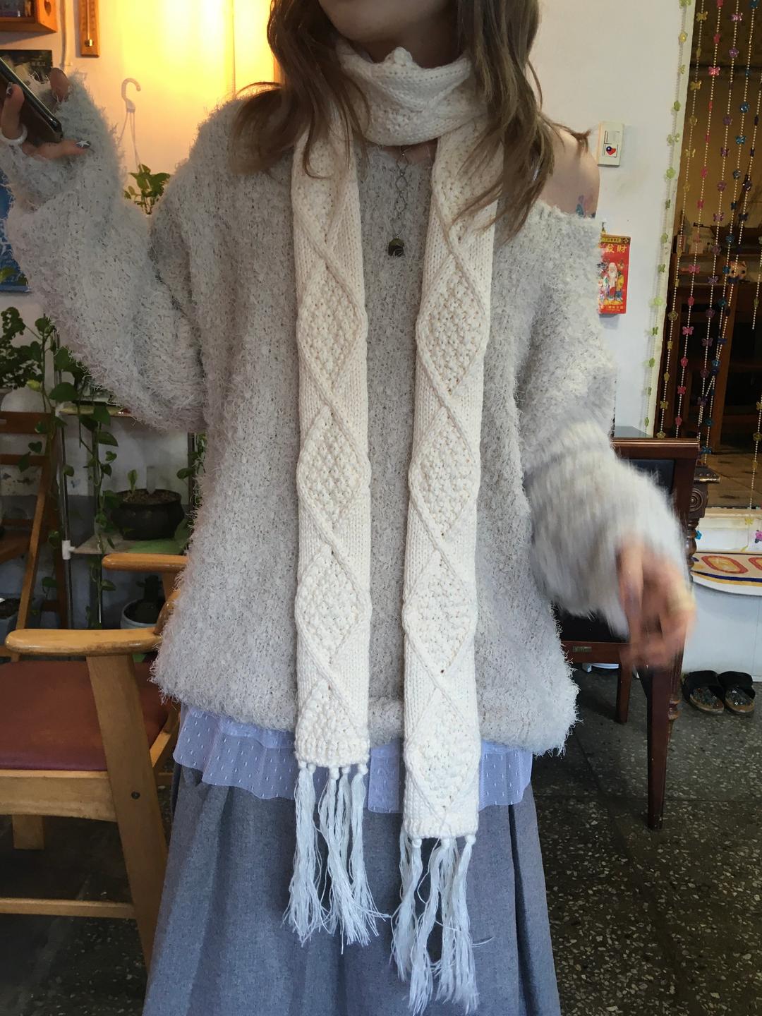 Cable knit muffler 3col