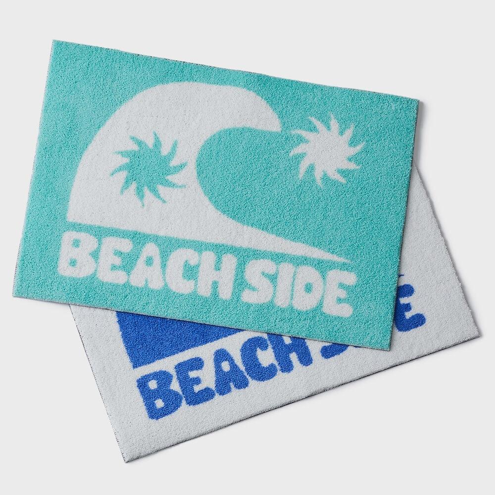 BEACH SIDE FLOOR MATT (PALM GREEN, MILK WHITE)