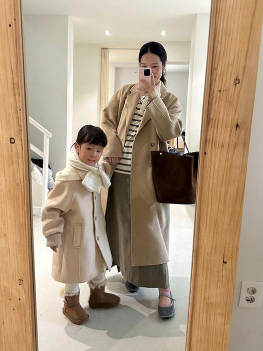 [KIDS] Knit Hood Point Coat