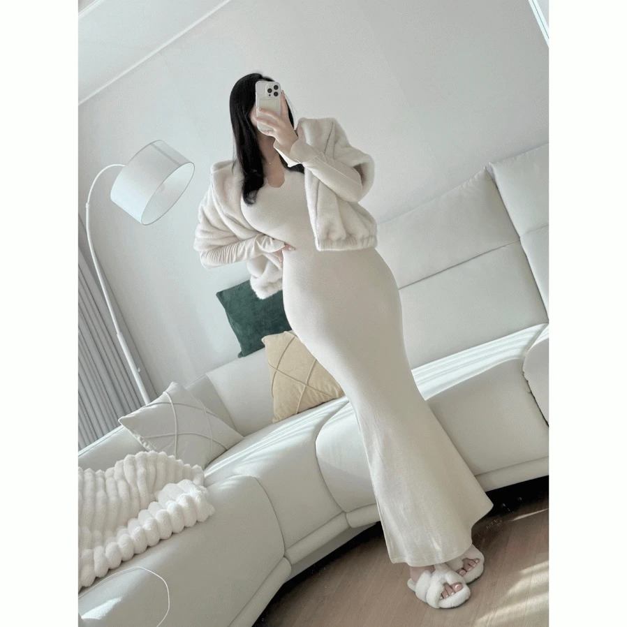 3c 완내스 속기모 맥시 롱원피스